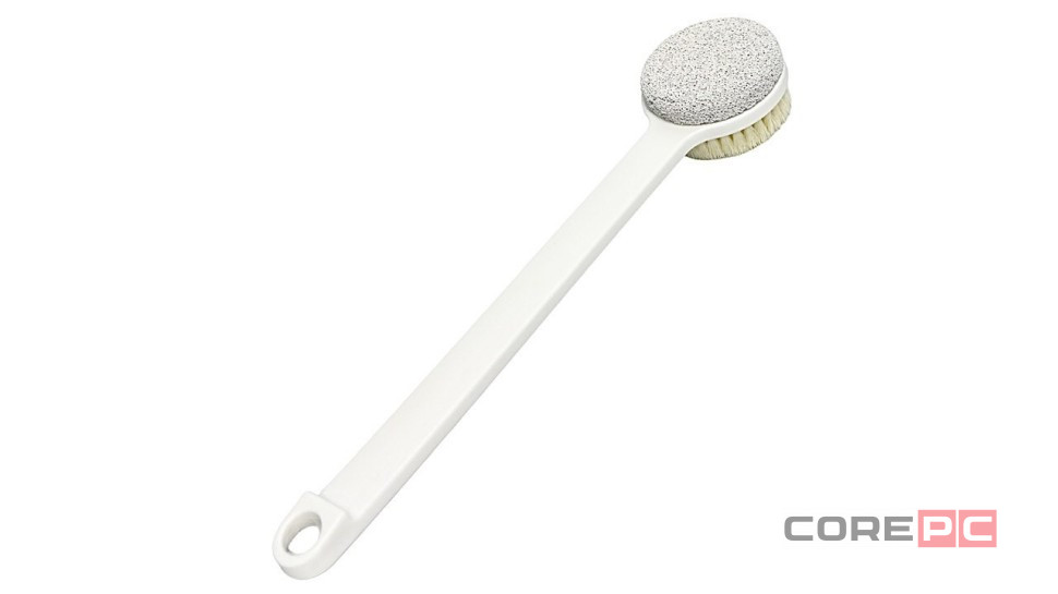 Щетка для душа Xiaomi Qualitell Double Sided Shower Brush с пемзой для пяток белая