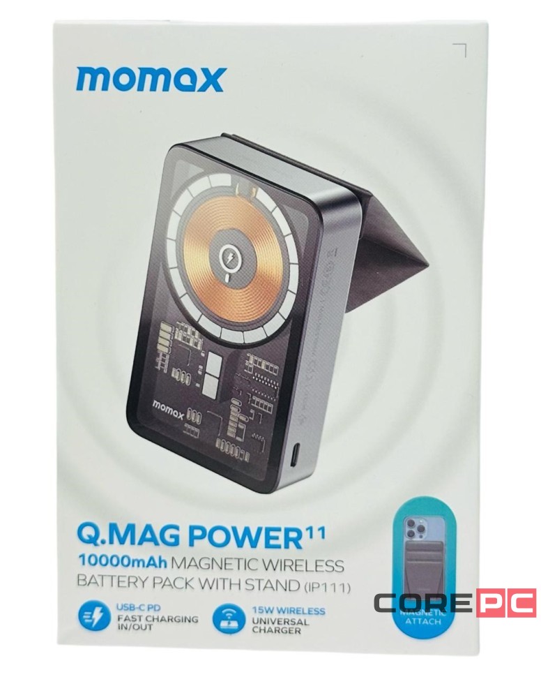Powerbank магнитный с MagSafe Momax Q. Mag Power11 10000mAh IP111E черный