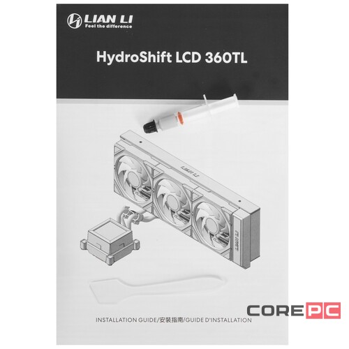 Система жидкостного охлаждения для процессора Lian Li HydroShift LCD 360TL ARGB White (G89.GHSLCD36TW.R0)