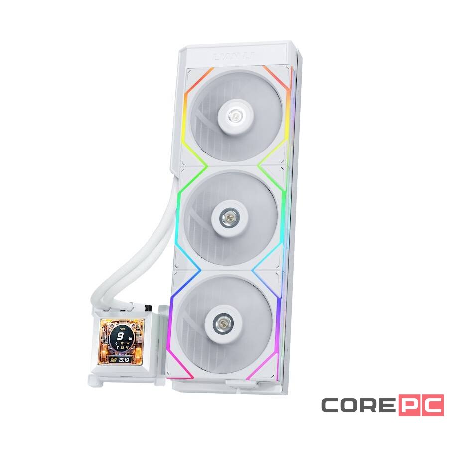 Система жидкостного охлаждения для процессора Lian Li HydroShift LCD 360TL ARGB White (G89.GHSLCD36TW.R0)