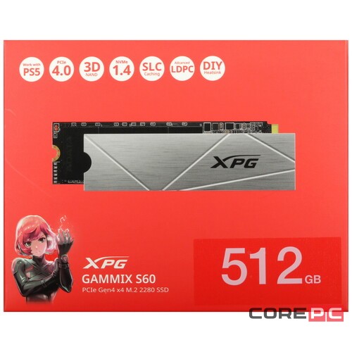 Твердотельный накопитель ADATA XPG 512 Gb AGAMMIX S60 (AGAMMIXS60-512G-CS)