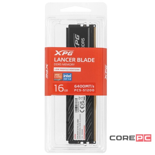 Оперативная память 16 Gb 6400 MHz ADATA XPG LANCER Blade (AX5U6400C3216G-SLABBK)