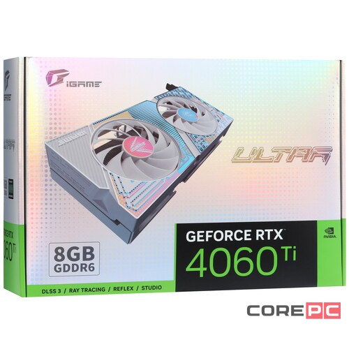 Видеокарта Colorful (RTX 4060 Ti Ultra W DUO OC 8GB-V) GeForce RTX 4060 Ti 8GB Ultra W DUO OC 8GB-V