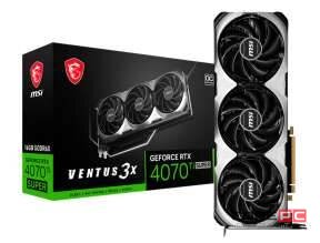 Видеокарта MSI (RTX 4070 SUPER 12G VENTUS 3X OC) GeForce RTX 4070 SUPER 12GB VENTUS 3X OC