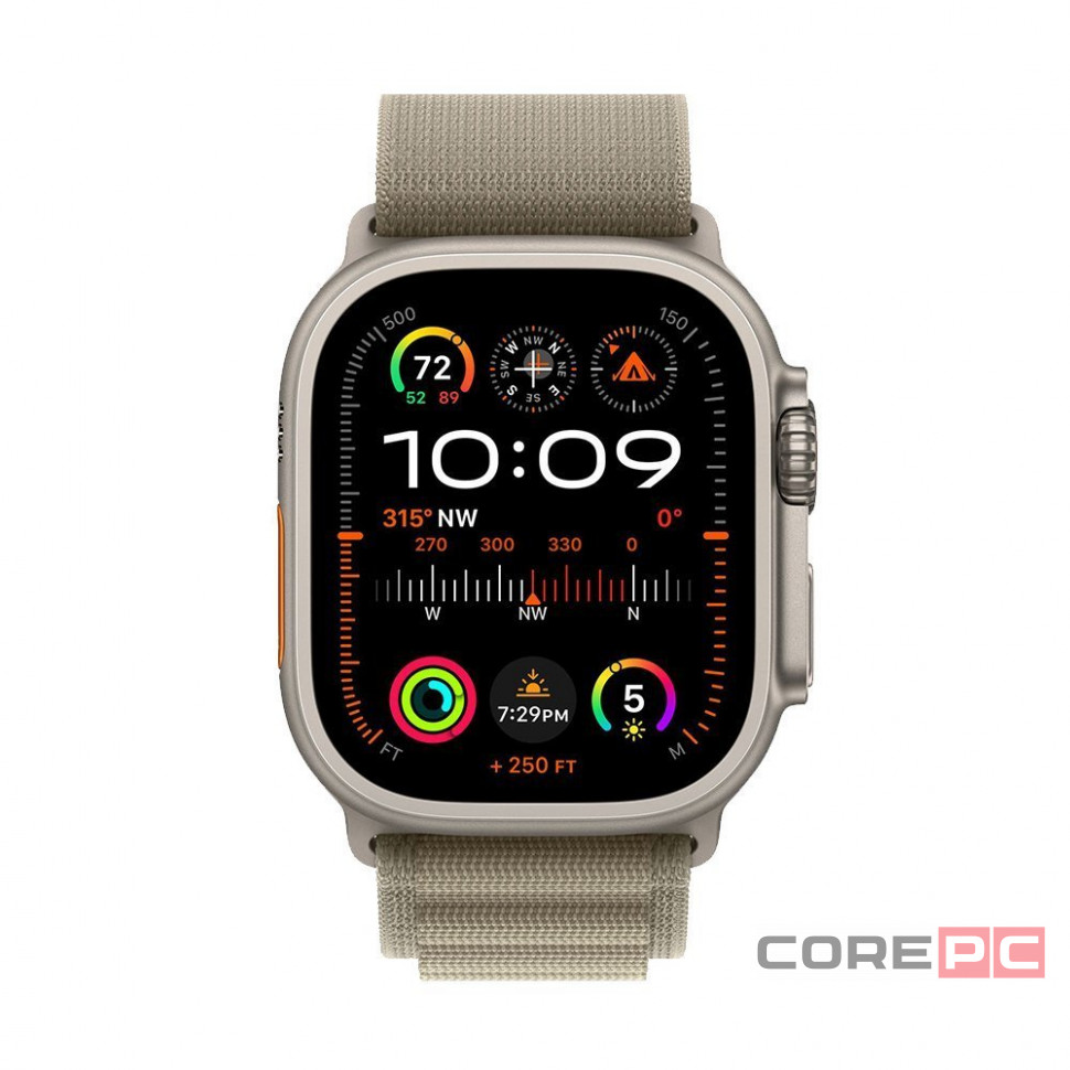 Apple Watch Ultra 2 49 mm Titanium Case Olive Alpine Loop (L)