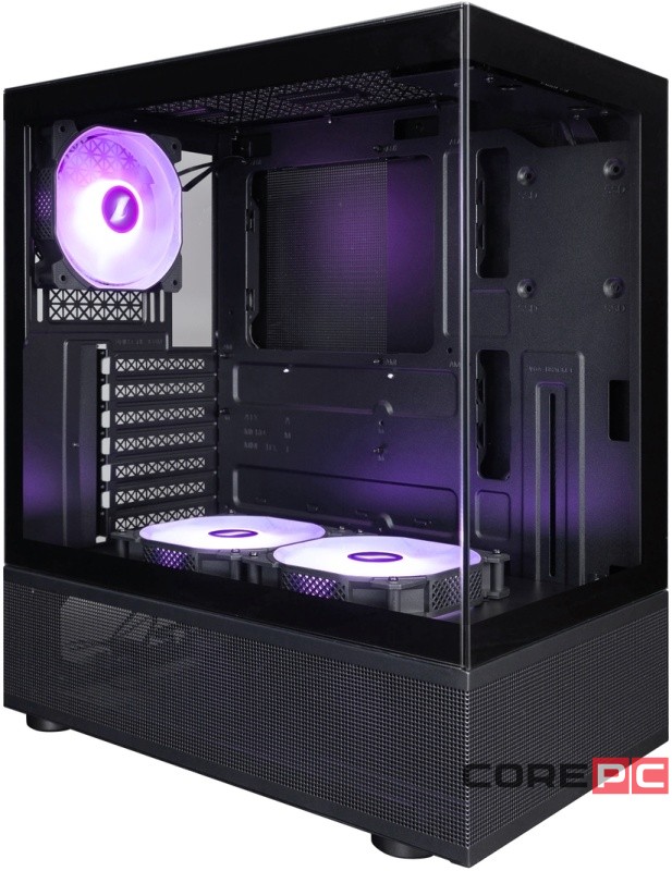 Компьютерный корпус 1STPLAYER MIKU Mi7-A ARGB Black (Mi7-A-BK-2FC7R-1FC7)
