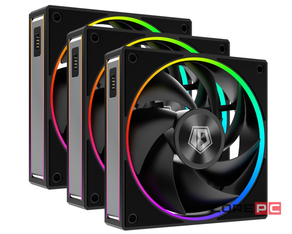 Комплект вентиляторов для корпуса ID-COOLING MF-1230-ARGB-K TRIO ARGB Black