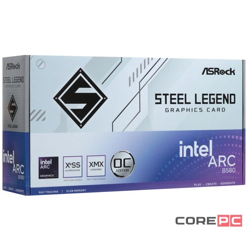 Видеокарта ASRock (B580 SL 12GO) Intel Arc B580 12GB STEEL LEGEND OC
