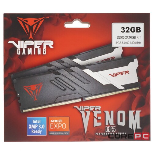 Оперативная память 32 Gb 6800 MHz PATRIOT VIPER VENOM (PVV532G680C34K)