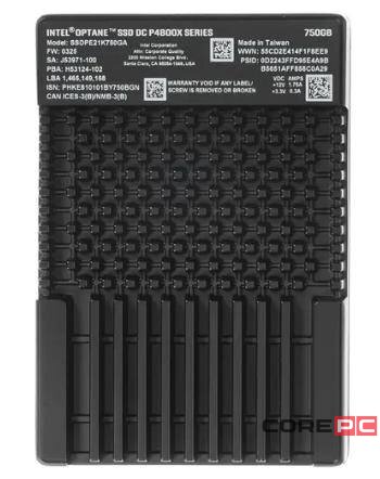 Твердотельный накопитель Intel 750 Gb OPTANE P4800X (SSDPE21K750GA01)