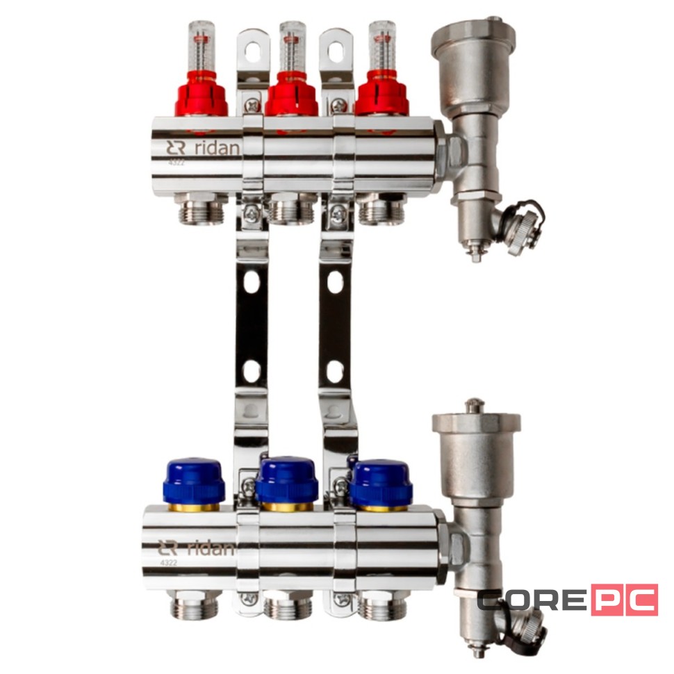 Комплект коллекторов РИДАН FHF-6F set коллектор, кроншт., торц.секция