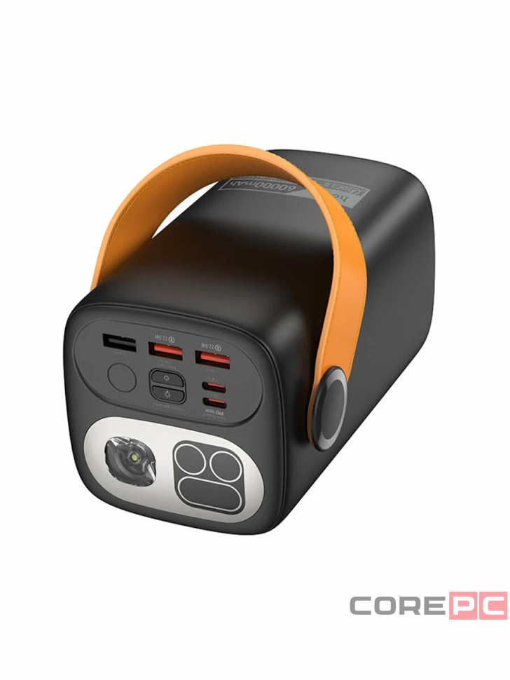 Powerbank Hoco DB160 60000mAh 3USB/2C 100W PD с фонариком черный