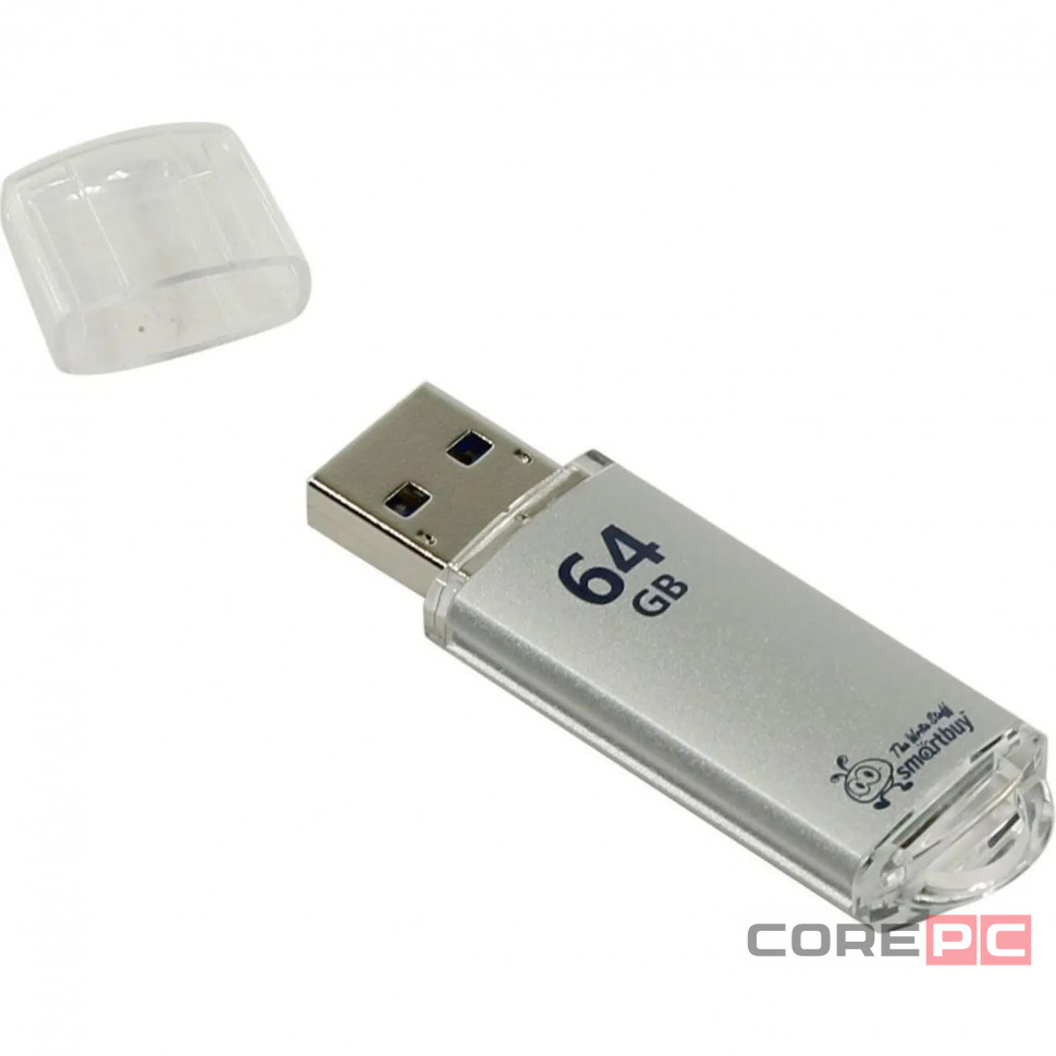 USB флеш накопитель Smartbuy 64GB V-Cut Silver (SB64GBVC-S)