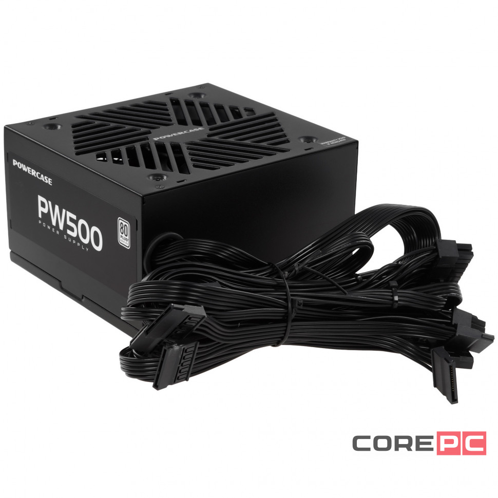 Блок питания Powercase 500W PW500 Black (PS-500W-DC)