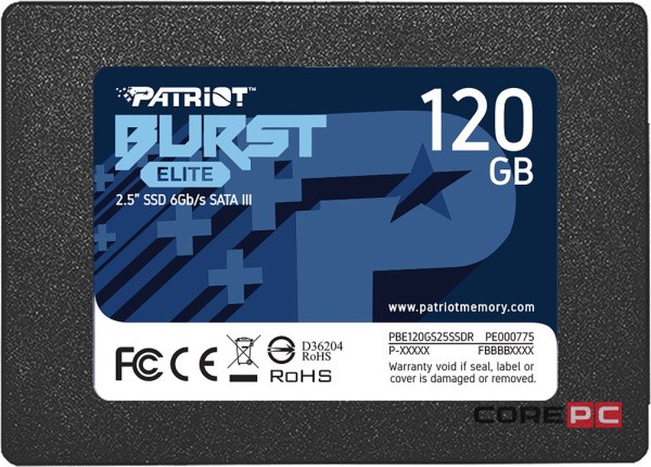Твердотельный накопитель Patriot 120 Gb MEMORY BURST ELITE (PBE120GS25SSDR)