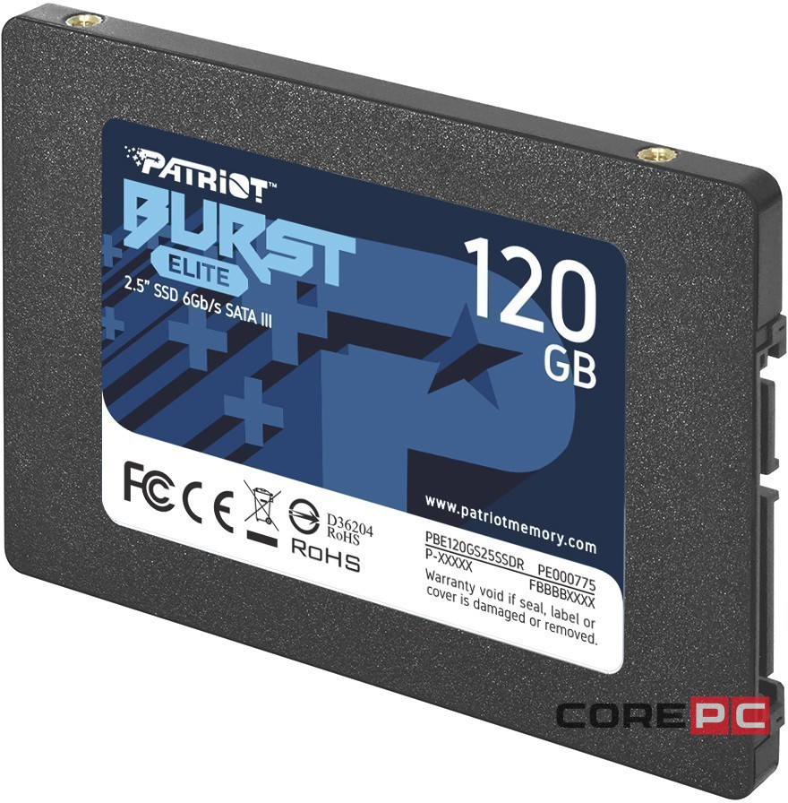 Твердотельный накопитель Patriot 120 Gb MEMORY BURST ELITE (PBE120GS25SSDR)