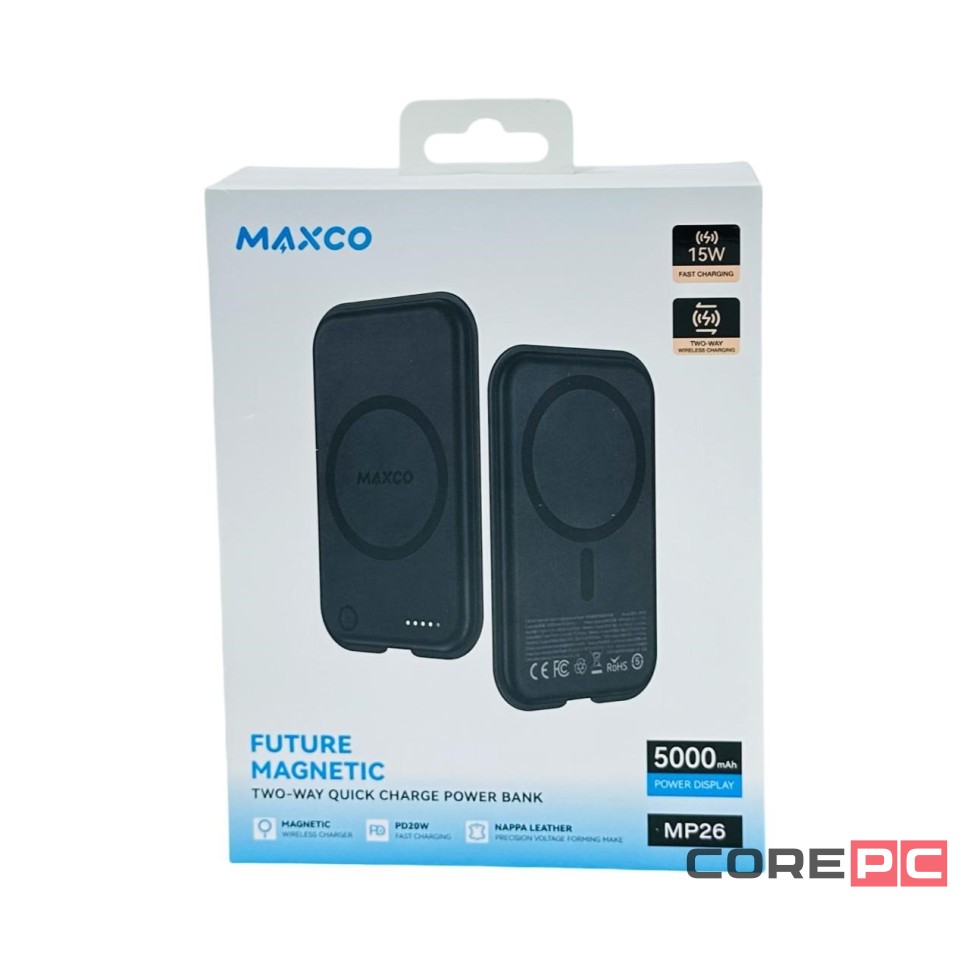 Powerbank магнитный с MagSafe Maxco MP26 5000mAh 15W черный