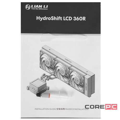 Система жидкостного охлаждения для процессора Lian Li HydroShift LCD 360R ARGB White (G89.GHSLCD36RW.R0)
