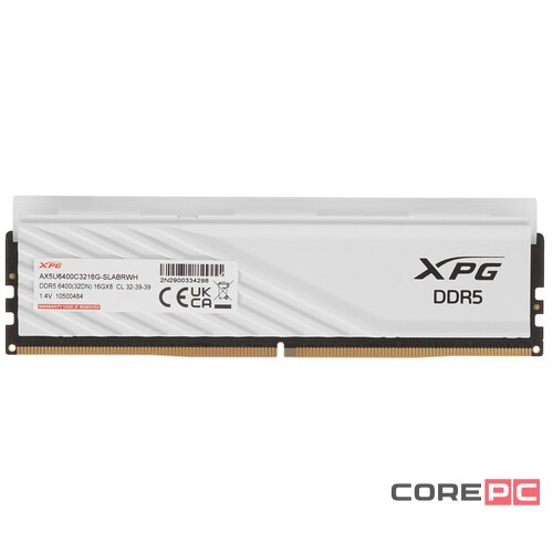 Оперативная память 16 Gb 6400 MHz ADATA XPG LANCER Blade RGB White (AX5U6400C3216G-SLABRWH)