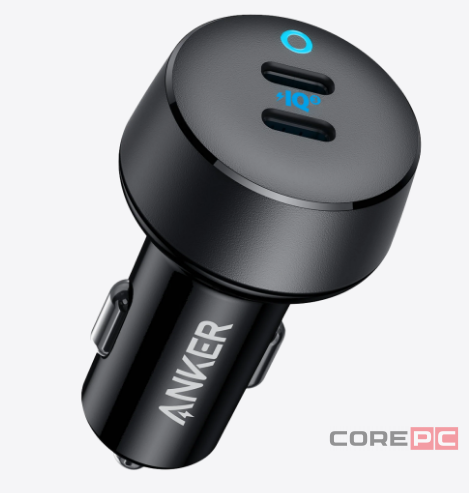 Автомобильное зар. устр. Anker A2724 PowerDrive III Duo 36W 2USB-C черное
