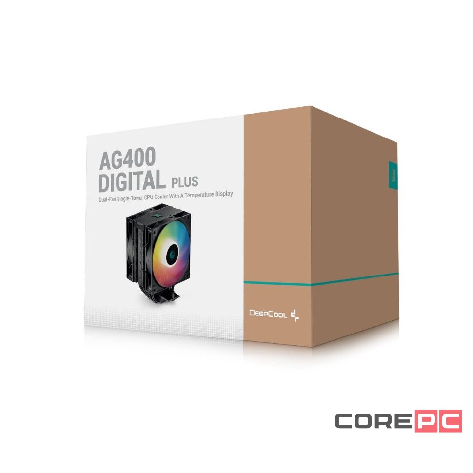 Кулер для процессора Deepcool AG400 DIGITAL PLUS Black (R-AG400-BKADMP-G-1)