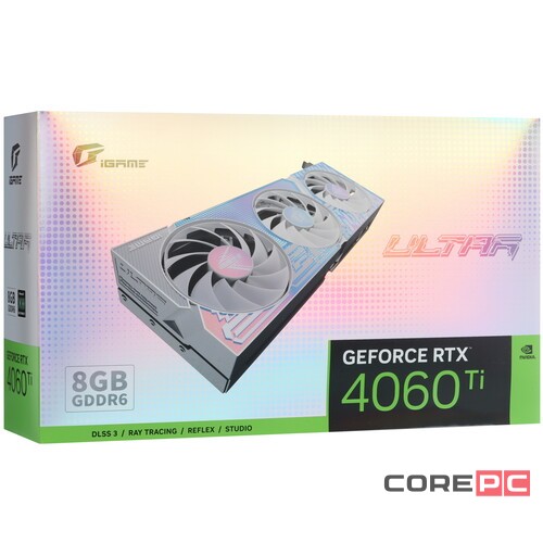 Видеокарта Colorful (RTX 4060 Ti Ultra W OC 8GB-V) GeForce RTX 4060 Ti 8GB Ultra W OC 8GB-V