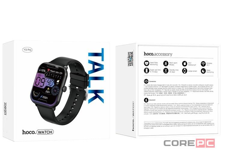 Смарт-часы Hoco Y3 Pro Smart Watch черные
