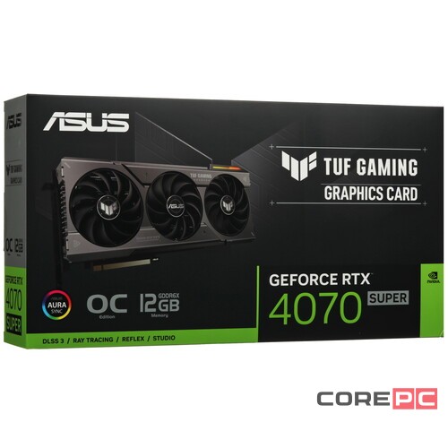 Видеокарта ASUS (TUF-RTX4070S-O12G-GAMING) GeForce RTX 4070 SUPER 12GB TUF GAMING OC 90YV0K80-M0NA00