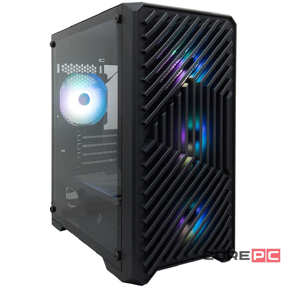Компьютерный корпус 1STPLAYER TRILOBITE T5 ARGB Black (T5-BK-4F7)