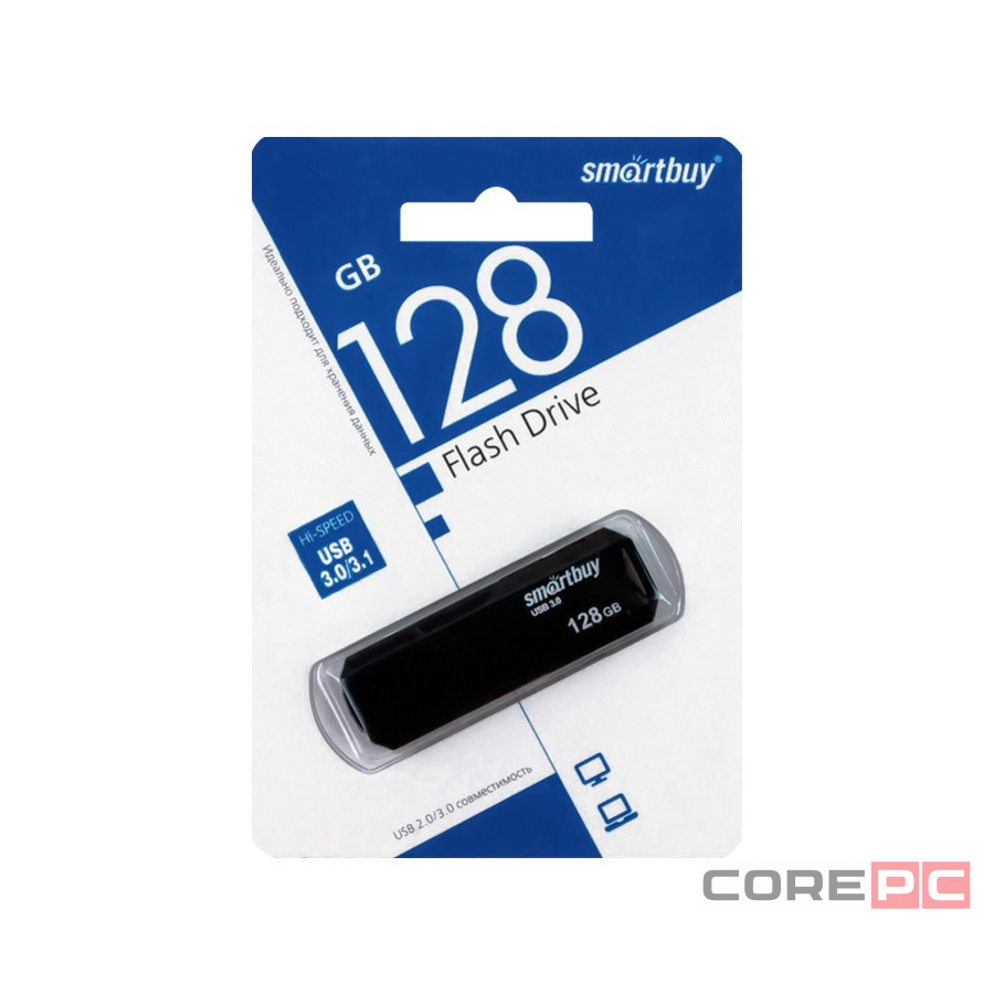 3.1 USB флеш накопитель Smartbuy 128GB CLUE Black (SB128GBCLU-K3)
