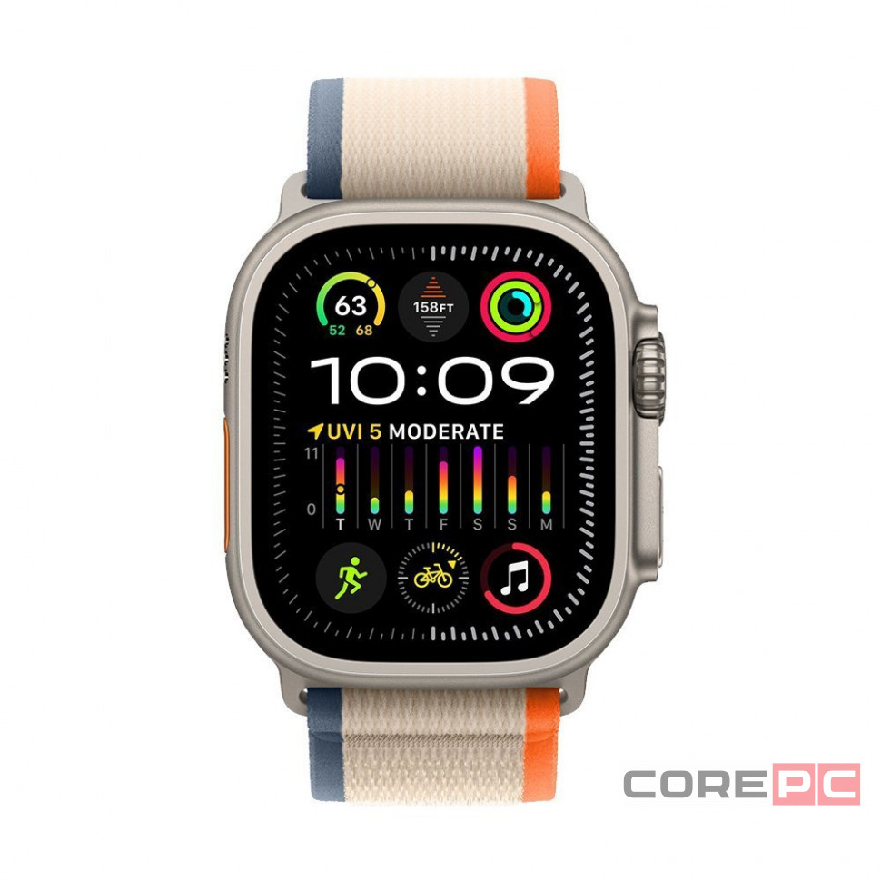 Apple Watch Ultra 2 49 mm Titanium Case Orange/Beige Trail Loop (M/L)