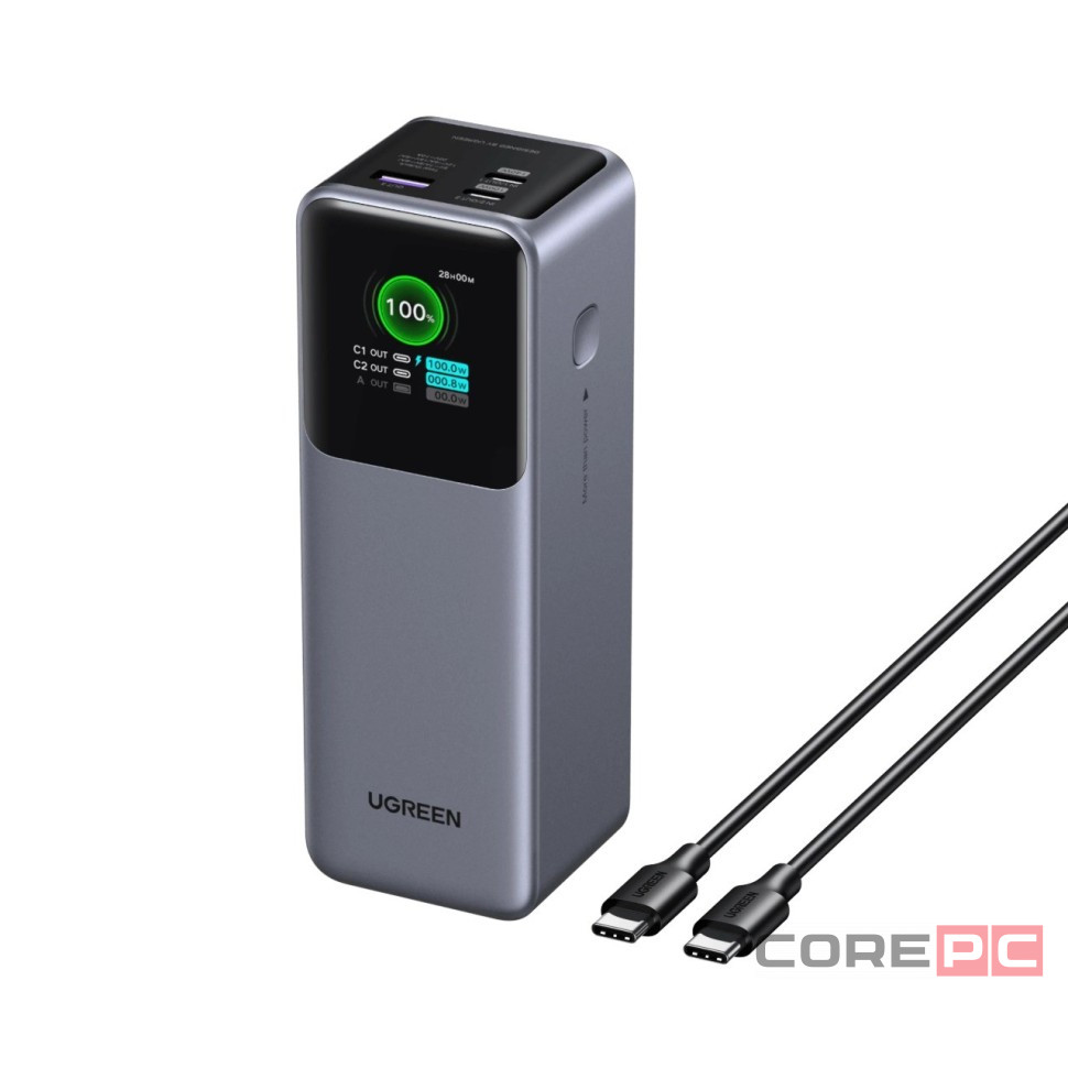 Powerbank Ugreen PB722 25000mAh 1USB/2C 200W серый