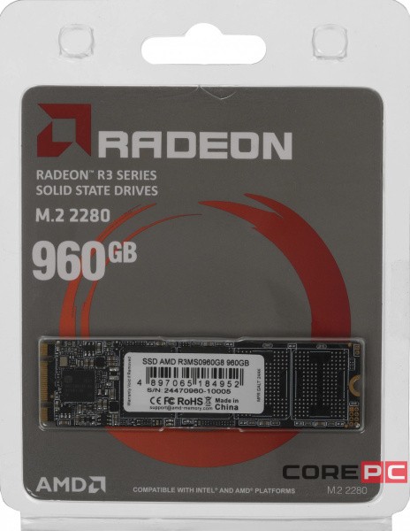 Твердотельный накопитель AMD 960 Gb R3 Series (R3MS0960G8)