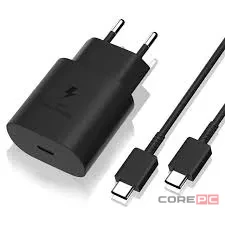 Сетевое зарядное устройство Samsung Super Fast Charger USB Type-C 25W + Cable Type-C (черный)