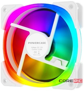 Вентилятор для корпуса Powercase CM21-12W ARGB White