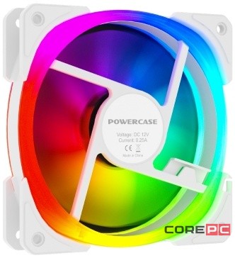 Вентилятор для корпуса Powercase CM21-12W ARGB White