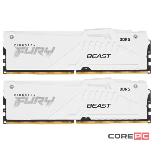 Оперативная память 32 Gb 5600 MHz Kingston FURY Beast AMD RGB White (KF556C36BWEAK2-32)