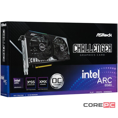 Видеокарта ASRock (B580 CL 12GO) Intel Arc B580 12GB CHALLENGER OC