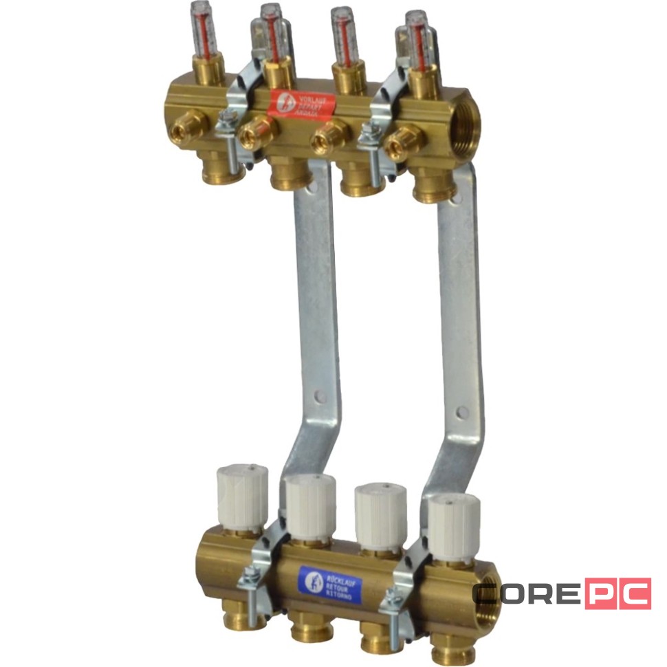 Комплект коллекторного узла Giacomini 1quot; x 3/4quot;E /4, R553KY064