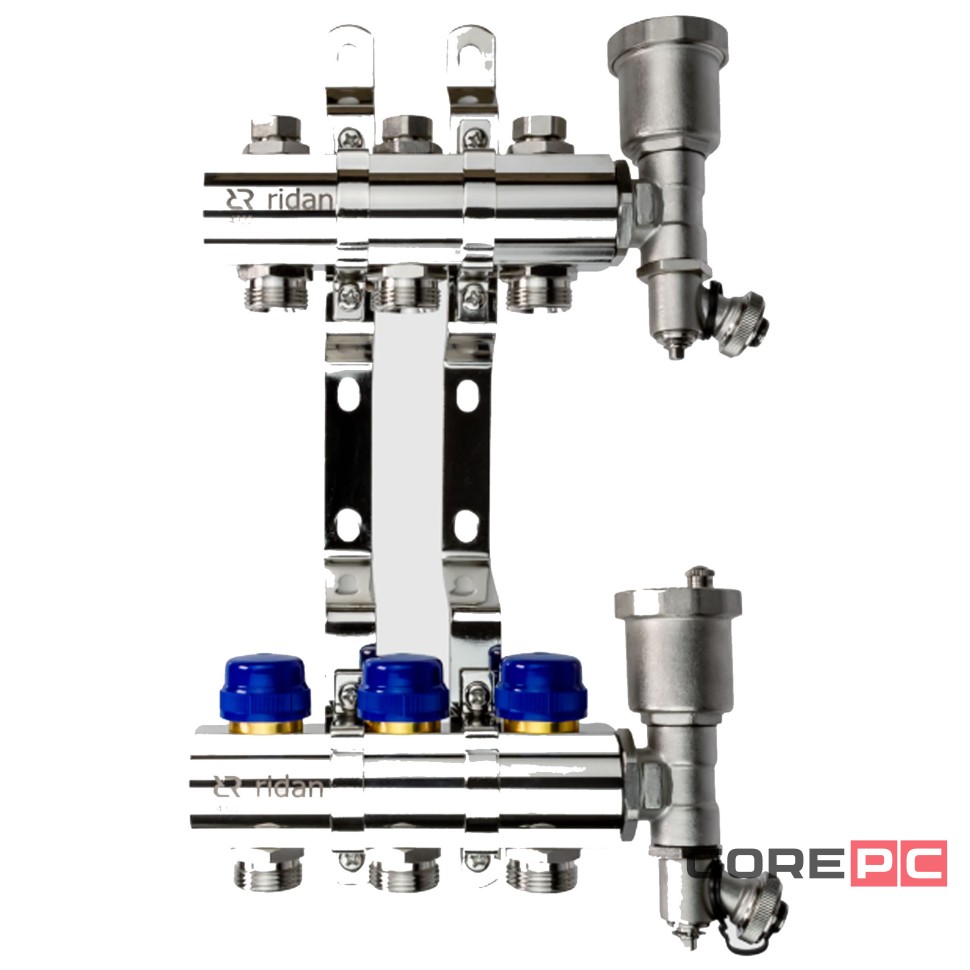 Группа коллекторная РИДАН FHF-9R set: коллектор + кронштейн + торцевая секция