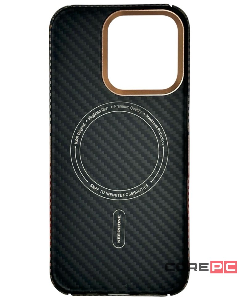 Накладка для i-Phone 16 Pro Keephone Kevilar Seanova MagSnap коричневый