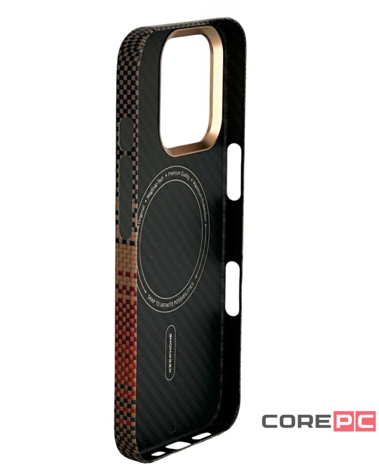 Накладка для i-Phone 16 Pro Keephone Kevilar Seanova MagSnap коричневый