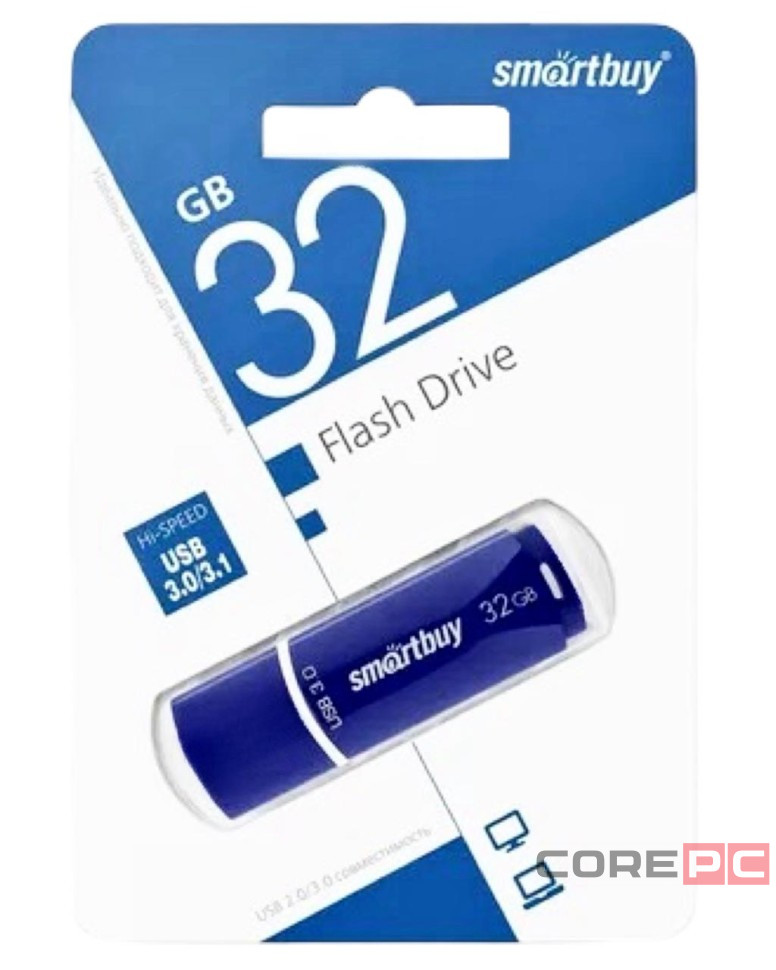 3.0 USB флеш накопитель Smartbuy 32GB Crown Blue (SB32GBCRW-Bl)