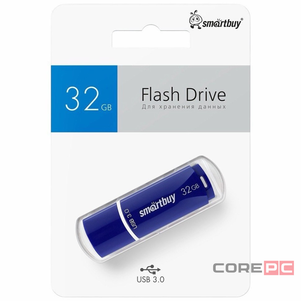 3.0 USB флеш накопитель Smartbuy 32GB Crown Blue (SB32GBCRW-Bl)