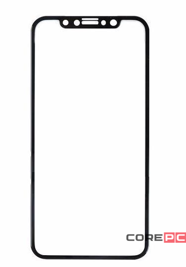 Защитное стекло Tempered Glass для Apple iPhone 11 Pro/Xs/X (черная рамка)