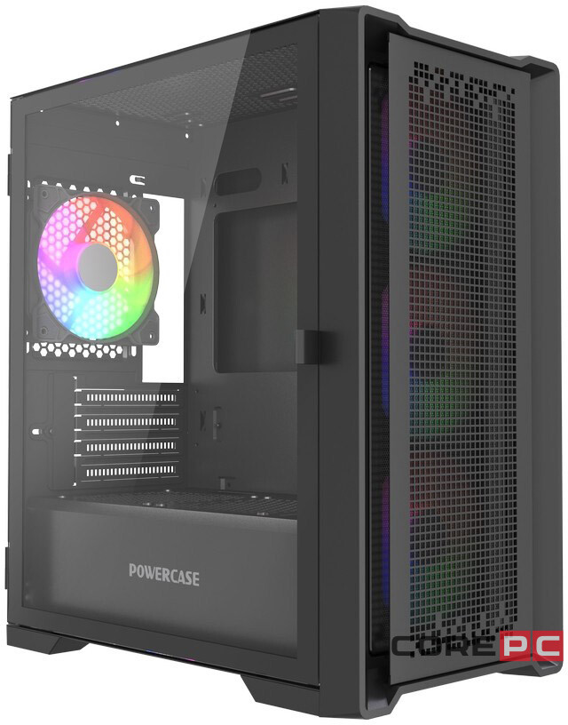 Компьютерный корпус Powercase ByteFlow Micro LE ARGB Black (CAMBFB-A4-LE)
