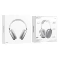 Стереонаушники Bluetooth полноразмерные Borofone BO22 BT5.3/12ч серебристые