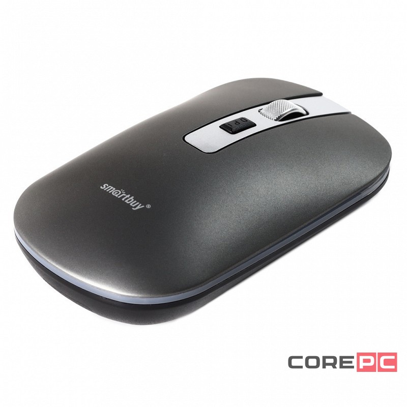 Мышь беспроводная с зарядкой от USB Smartbuy 402CAG серый металлик (SBM-402CAG-G)