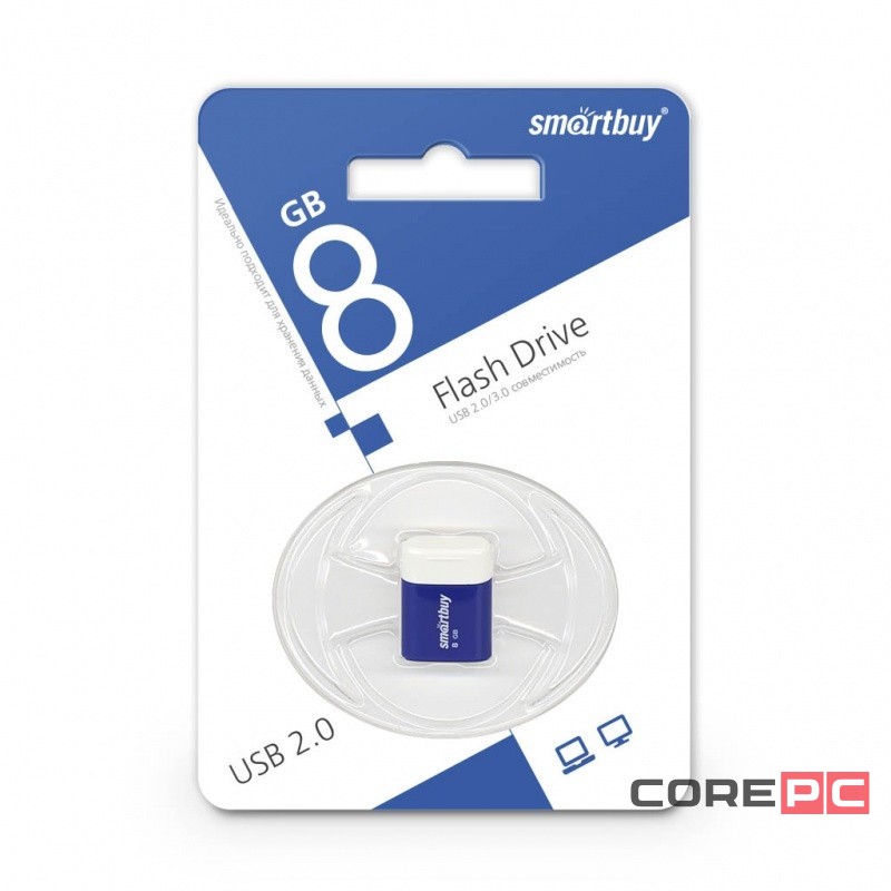 USB флеш накопитель Smartbuy 8GB Lara Blue (SB8GBLara-B)