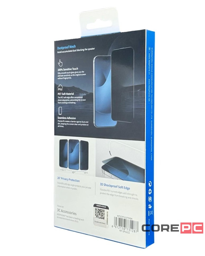 Защитное стекло i-Phone 16 Pro Max Keephone Soft Privacy антишпион